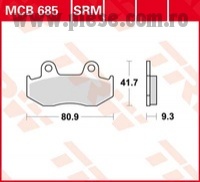 Set placute frana TRW MCB685 - Kawasaki SC 250 Epsilon - Suzuki UX Sixteen 125-150cc - AN 250-400 Burgman 250-400cc